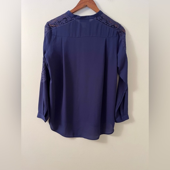 The Kooples Lace Cut Out Long Sleeve Blouse Size S - Picture 2 of 5